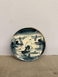 Plato antiguo con pie de Savona - siglo XVII, d 18 cm